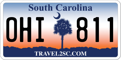 SC license plate OHI811