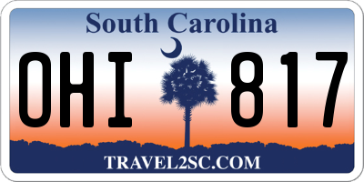 SC license plate OHI817