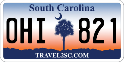 SC license plate OHI821
