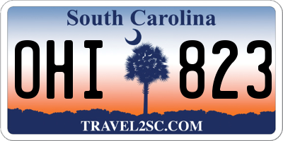 SC license plate OHI823