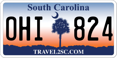 SC license plate OHI824