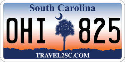 SC license plate OHI825