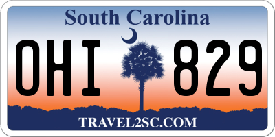 SC license plate OHI829