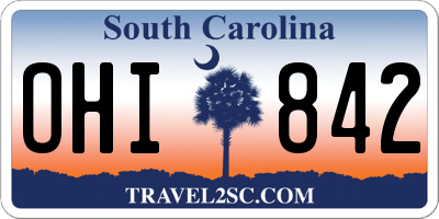 SC license plate OHI842
