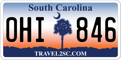 SC license plate OHI846