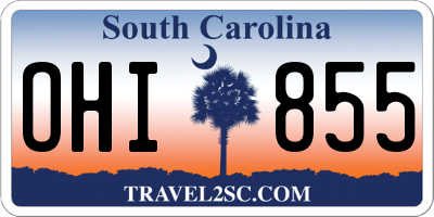 SC license plate OHI855