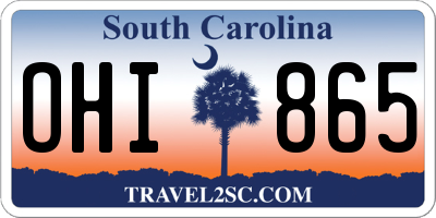 SC license plate OHI865