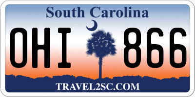 SC license plate OHI866