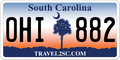 SC license plate OHI882