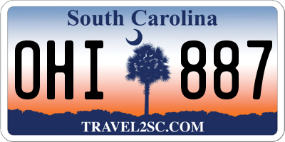 SC license plate OHI887