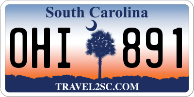 SC license plate OHI891