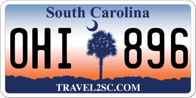 SC license plate OHI896