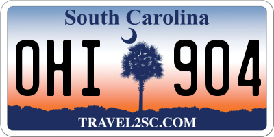 SC license plate OHI904