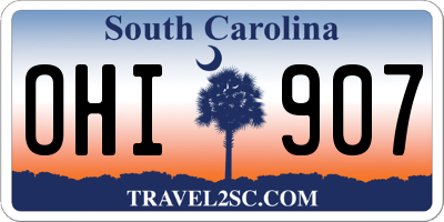 SC license plate OHI907