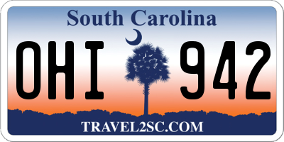 SC license plate OHI942