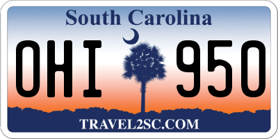 SC license plate OHI950