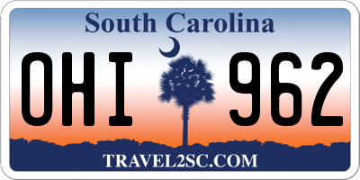 SC license plate OHI962