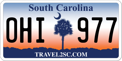 SC license plate OHI977