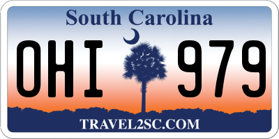 SC license plate OHI979