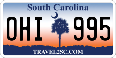 SC license plate OHI995