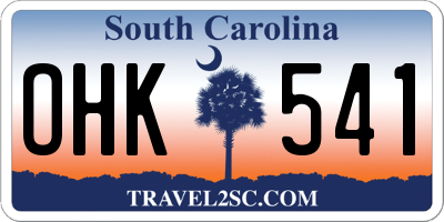 SC license plate OHK541