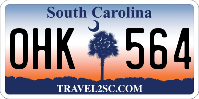 SC license plate OHK564