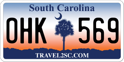 SC license plate OHK569