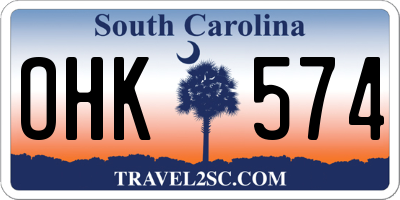 SC license plate OHK574