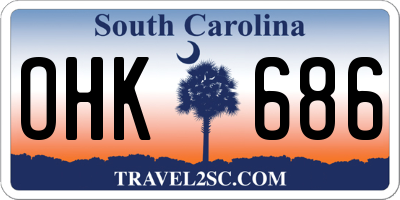 SC license plate OHK686