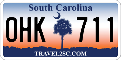 SC license plate OHK711