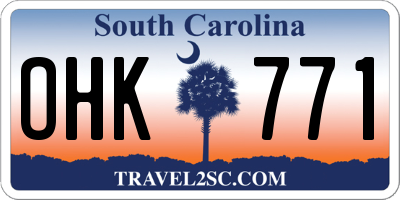 SC license plate OHK771