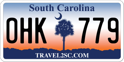 SC license plate OHK779