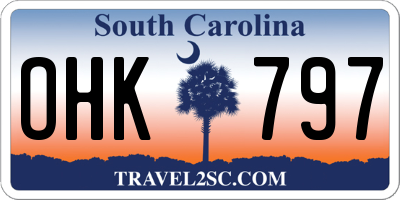 SC license plate OHK797