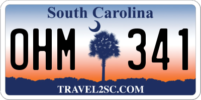 SC license plate OHM341