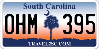 SC license plate OHM395
