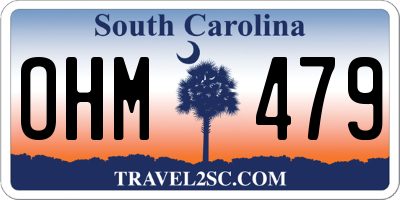 SC license plate OHM479