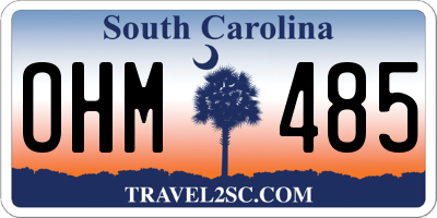 SC license plate OHM485