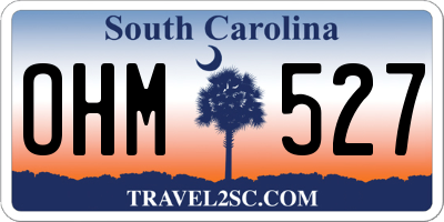 SC license plate OHM527