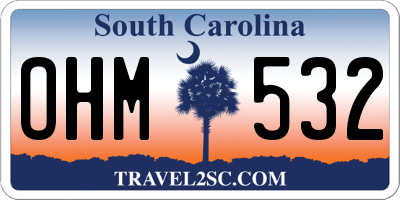 SC license plate OHM532