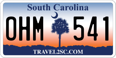 SC license plate OHM541