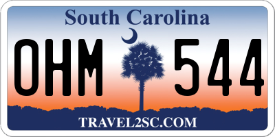 SC license plate OHM544