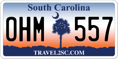 SC license plate OHM557