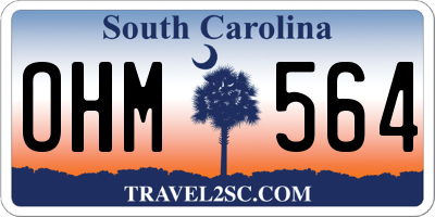 SC license plate OHM564