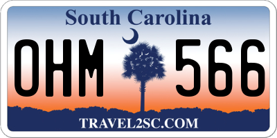 SC license plate OHM566