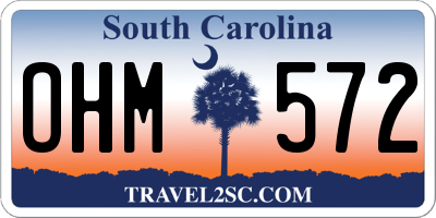 SC license plate OHM572