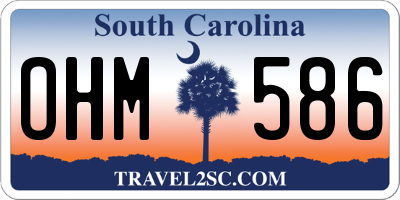 SC license plate OHM586