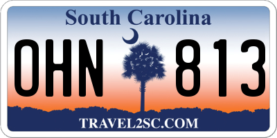 SC license plate OHN813