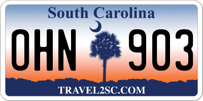 SC license plate OHN903