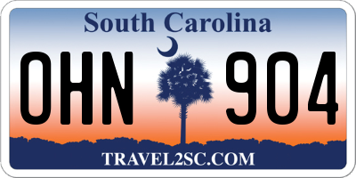 SC license plate OHN904