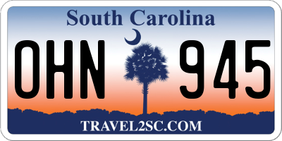 SC license plate OHN945